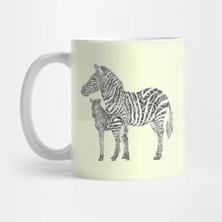 Swirly Zebra Family Mug